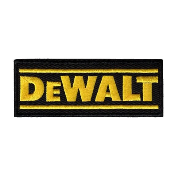 Unbranded Other - DeWalt Tools Black Yellow Logo Premium 4x1.5in Embroidered Iron-on Patch